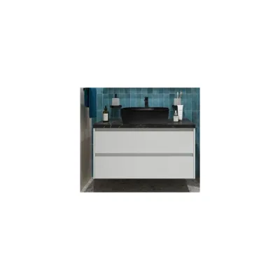 Подвесная тумба со столешницей и накладной раковиной BelBagno KRAFT 80 KRAFT80BO-KEPMNO-1302H301-SET