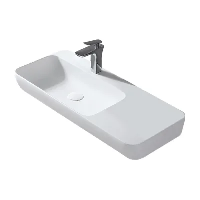 Раковина из искусственного камня VINCEA 900x400x120, подвесная, белый матовый VWB-6S590MW