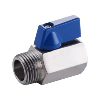 Шаровый кран мини TITAN LOCK НР-ВР, резьба BSP 1, нерж. 304, TLMBV1FM