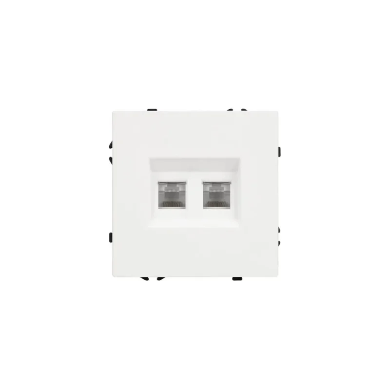Розетка компьютерная Arlight ARL NOBE двойная софт-тач белый кварц SCT-MPC2-SFPL-WH 1шт 054312(1)