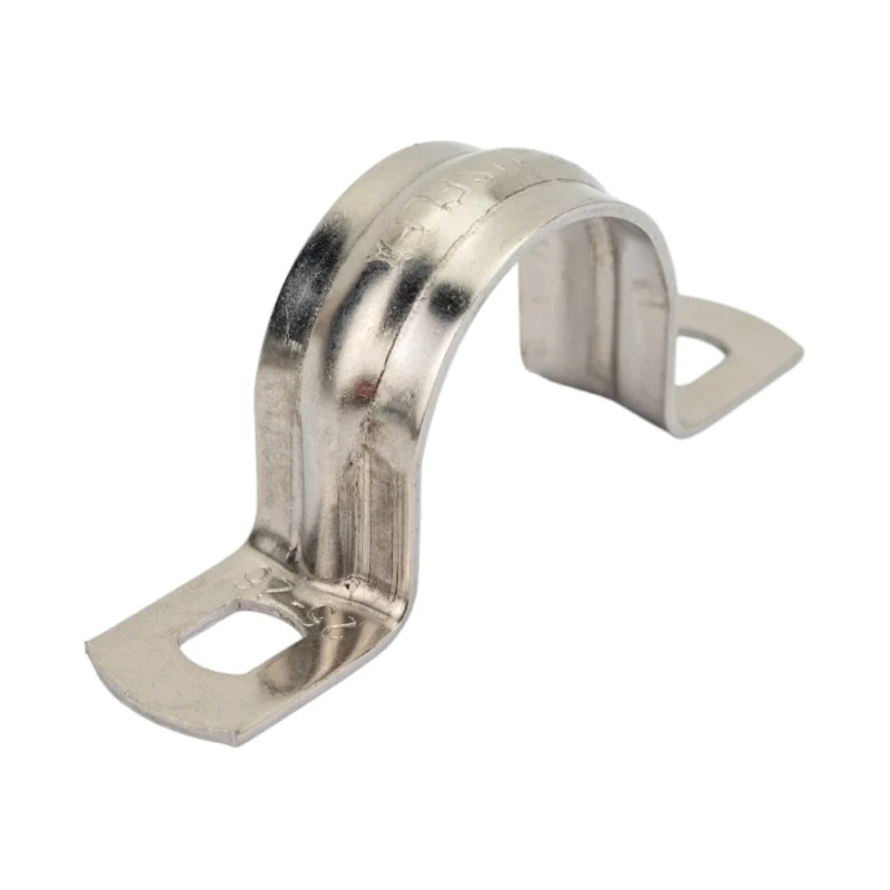 Металлическая двухлапковая скоба FORTISFLEX СМД INOX 25-26 мм 80137