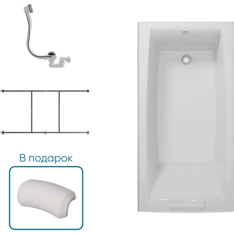 Ванна 1Marka АЭЛИТА/AELITA 1500х750 Комплект Стандарт 2 П 01аэл1575кс2п