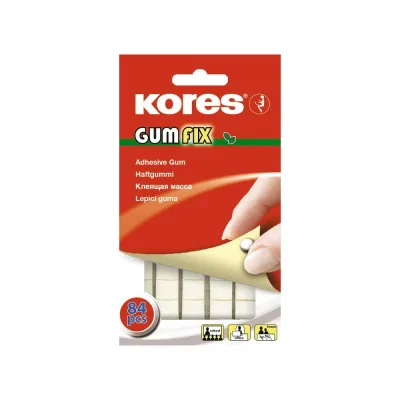 Клейкая лента-масса Kores Gum Fix удаляемая 84 шт/уп 81596