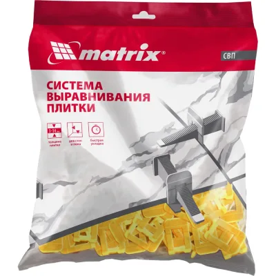 Зажим для системы выравнивания плитки СВП MATRIX Ворота, 1 мм, 100 шт. 88135