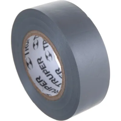 Изолента Truper акрил, 9 м, ширина 19 мм, серая M-22G 13516