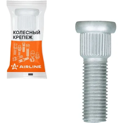 Шпилька колесная Airline M12x1,5x28,5x45,5, d посадки 14,3, дакромет, 1 шт для Toyota/Mazda/Hyundai ASTD202