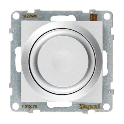 Диммер Legrand Suno поворотный встраиваемый алюминий (721379)