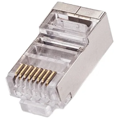 Коннектор Filum FL-PG-SH6-LT Cat 6, STP, RJ45(8p8c), 6мкд, универсальный, для одножильного и многожильного кабеля, 100 шт, 00-01293269
