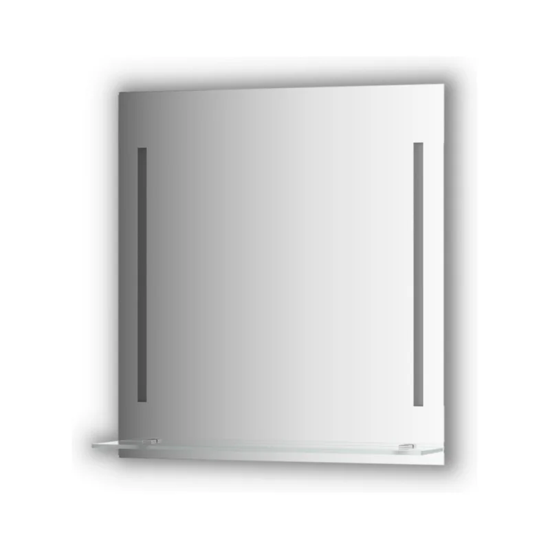 Зеркало с полочкой EVOFORM 70 см с 2-мя встроенными LED-светильниками 11 W (70x75 см) BY 2163