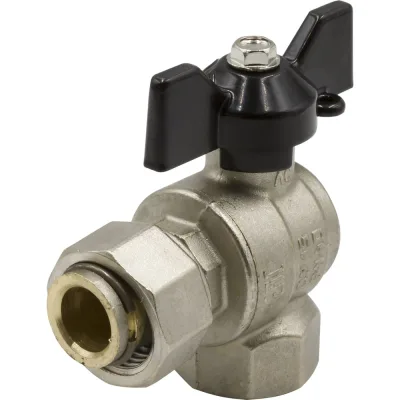 Кран угловой шаровой LD PRIDE 1/2'' вн/накидная гайка бабочка 553958 LD 47.393.15