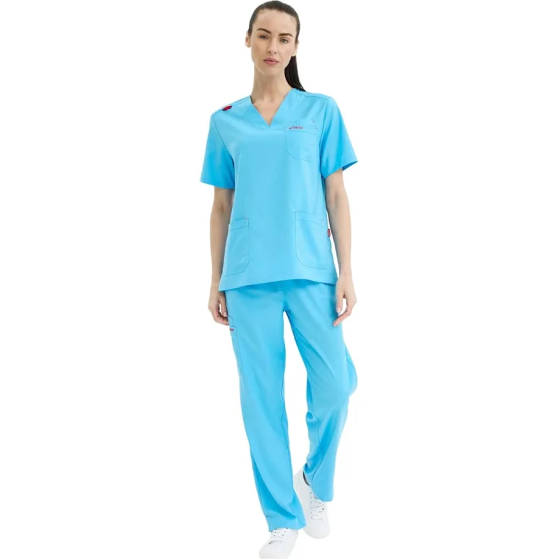 Костюм (блузка/брюки) женский TRUD RS72614, голубой, XL (48-50) 4610410936569 01.216187/XL