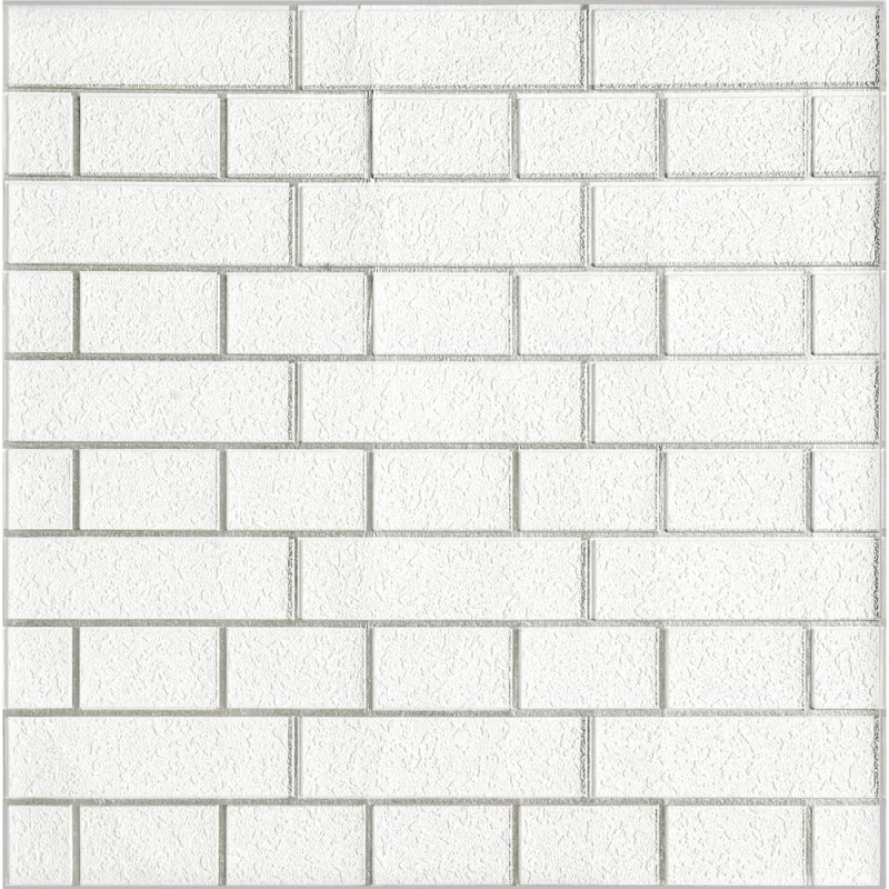 Комплект 5 шт 3D панель для стен LAKO DECOR Барокко цвет Белый кирпич, 70x70см, толщина 6мм LKD-5-XY-R101-KO