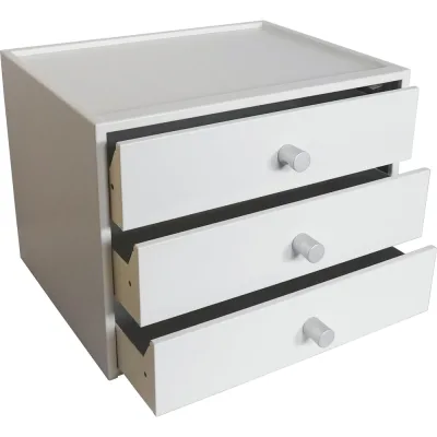 Металлический 3-ящичный органайзер Garnelle SD-D3 RAL9003
