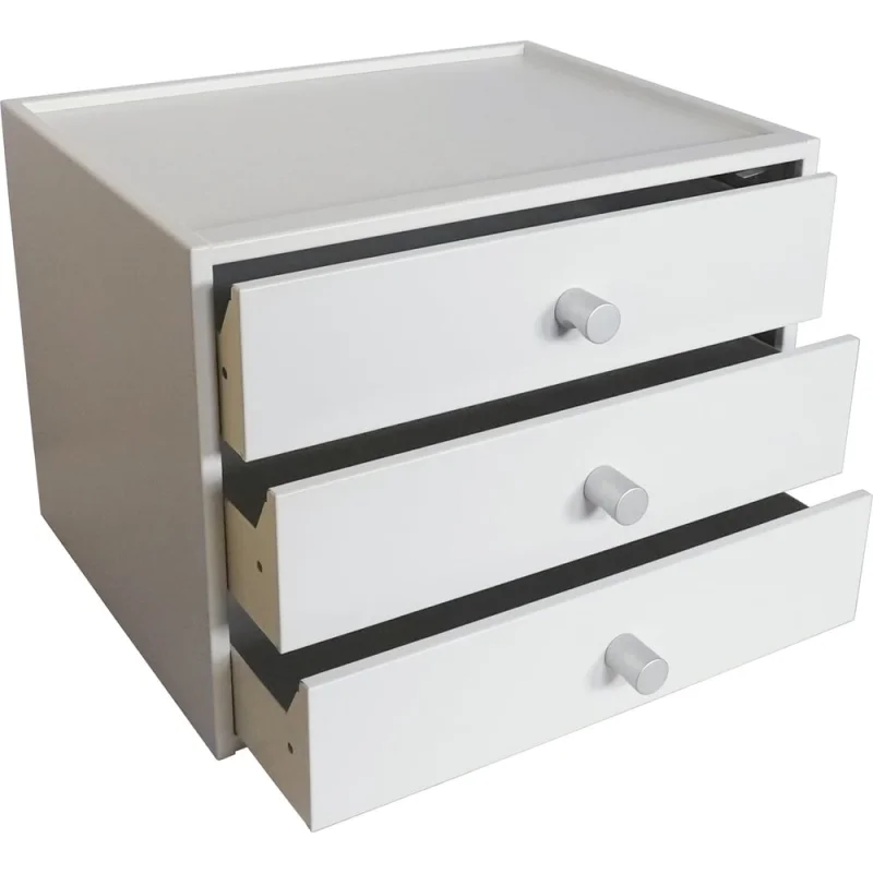 Металлический 3-ящичный органайзер Garnelle SD-D3 RAL9003