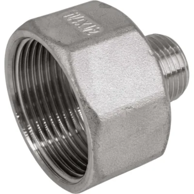 Футорка обратная NEWKEY нержавеющая сталь AISI304 DN32 x DN15 (1_1/4x1/2), (CF8), PN16 NK-FHBN32x15/4