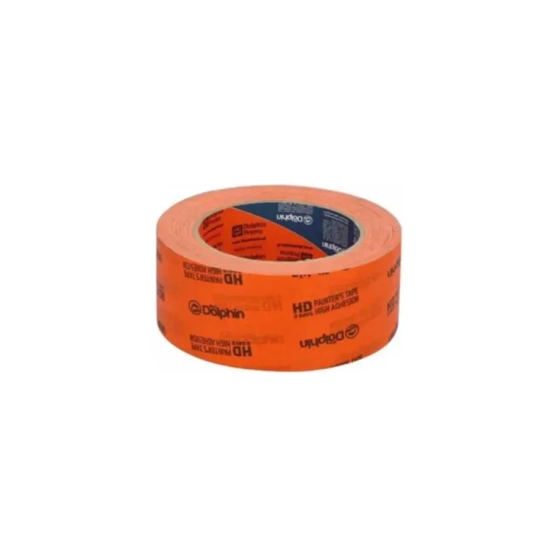 Оранжевая малярная бумажная лента с высокой адгезией Blue Dolphin HD PAINTER'S TAPE HIGH ADHESION 48мм X 50м, 24 01-12-15 EN