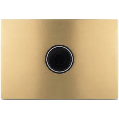 Клавиша комбинированного смыва IBERICA BLANCA INOX PRO (Инокс про) 240x160 мм, золото матовое, нержавеющая сталь IB.B081PR3