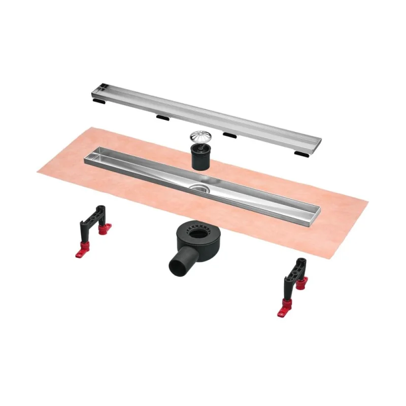 Комплект дренажного канала TECEspring linus 1000 мм, plate, с мембраной S601000