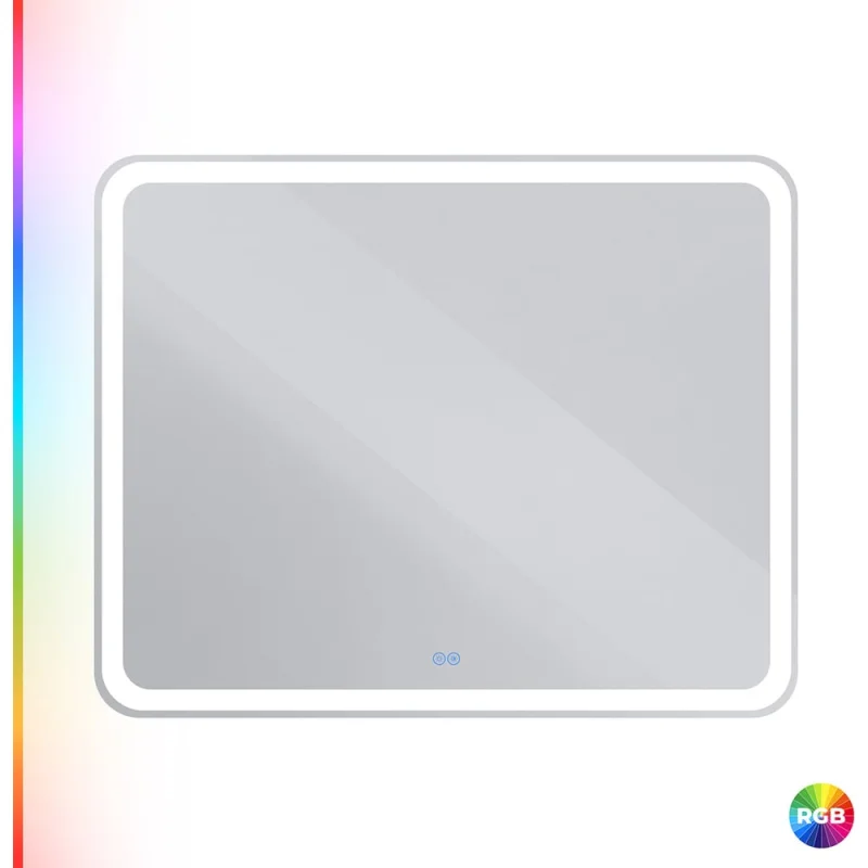 Зеркало со встроенной разноцветной подсветкой RGB и сенсорным выключателем Cezares MULTICOLORE , 12V, 220-240V, 1000x800x30 CZR-SPC-MC-1000-800-RGB-TCH