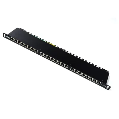 Патч-панель Filum FL-PP-5E24SH0.5 19" HD, 0.5U, Cat 5e, 24 порта RJ45 (8p8c), экранированная, Dual IDC (110/KRONE), 00-01290164