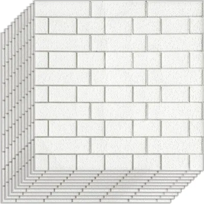 Комплект 10 шт 3D панель для стен LAKO DECOR Барокко цвет Белый кирпич, 70x70см, толщина 6мм LKD-5-XY-R101-KO-MEGA10