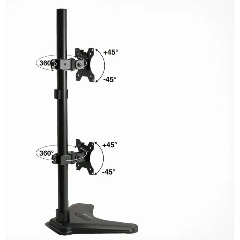 Кронштейн для двух мониторов ExeGate 13-32 настольный EDM2-3210-12D VESA 75x75, 100x100, макс.нагрузка 2х10 кг, наклон -45/+45, поворот -45/+45, регули 300168