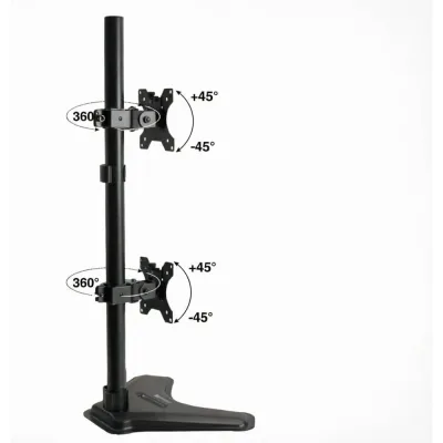 Кронштейн для двух мониторов ExeGate 13-32 настольный EDM2-3210-12D VESA 75x75, 100x100, макс.нагрузка 2х10 кг, наклон -45/+45, поворот -45/+45, регули 300168