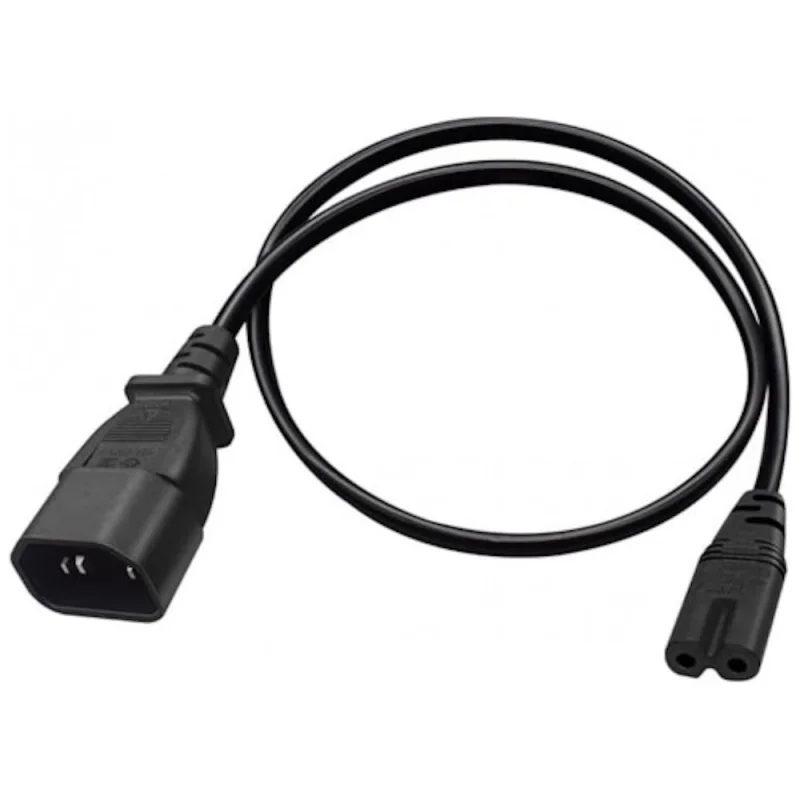 Кабель питания KS-is IEC-C14 M - IEC-C7 F 2м черный KS-857A-2