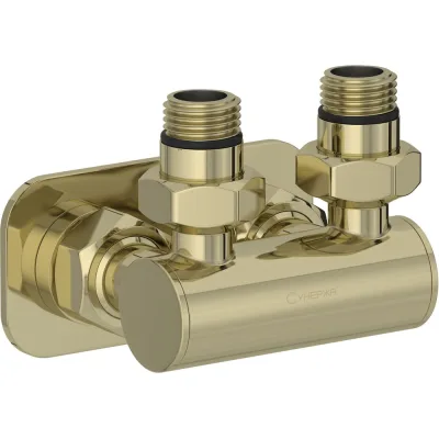 Модуль Сунержа EU50 2x1/2", угловой, шампань 020-1536-1234