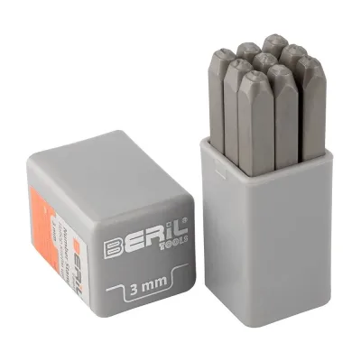 Набор клейм цифровых Beril 3мм стальные BERIL 551003 12873