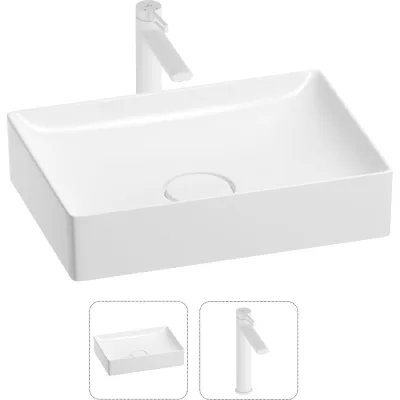 Раковина для ванной Wellsee Pure BY в наборе 2в1 201000725