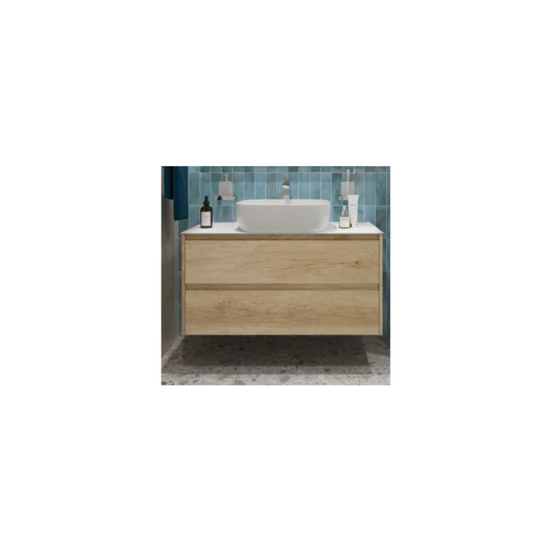 Подвесная тумба со столешницей и накладной раковиной BelBagno KRAFT 80 KRAFT80RNN-KEPBO-1302-SET
