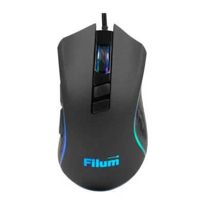 Мышь Filum FL-GM20 игровая проводная, 7кл., USB, RGB, DPI: 800-7200, A725F, макросы, длина кабеля 1,5м 00-01102470