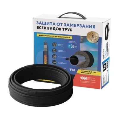 Комплект саморегулирующегося греющего кабеля ALFAOPT PipeMate 10Вт/м 06м 2293631
