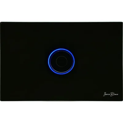Клавиша комбинированного смыва IBERICA BLANCA CRYSTAL PRO (Кристал про) 240x160 мм, черная, глянцевая, стекло IB.B022PR1