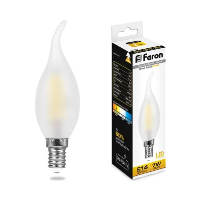 Светодиодная лампа FERON 7W 230V E14 2700K матовая, LB-67 25786