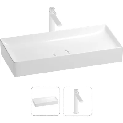 Раковина для ванной Wellsee Pure BY в наборе 2в1 201000745