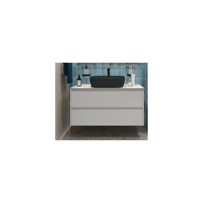 Подвесная тумба со столешницей и накладной раковиной BelBagno KRAFT 80 KRAFT80BO-KEPBO-1302H301-SET