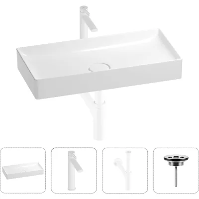 Раковина для ванной Wellsee Pure BY201002770 в наборе 4 в 1 201002770