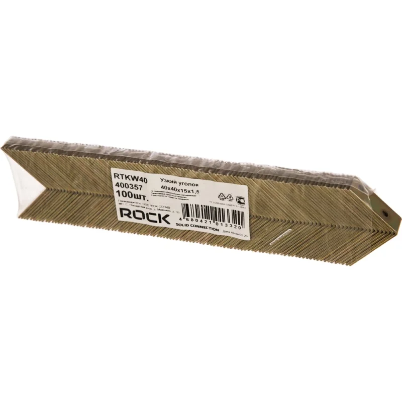 Узкий уголок Rock RTKW40, 40х40х15х1,5 мм 100 шт. 400357