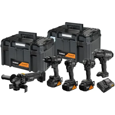 Аккумуляторный набор Dewalt McLaren Limited Edition DCK5222MP3T, 18 В: 5 инструментов, с 3 АКБ 5 Ач и ЗУ, в 2 кейсах TSTAK DCK5222MP3T-QW