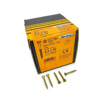 Саморезы Eurotec Deck Srew 1000 4.2x30 TX20, потайной, 250 шт. 945201