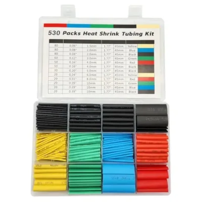 Набор термоусадочных трубок Vitatools 1.5-10 мм, 530 шт, в пластиковом кейсе VI-TU-530