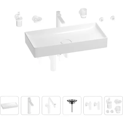 Раковина для ванной Wellsee Pure BY Wellsee в наборе 9 в 1 201006540