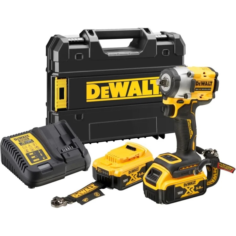 Аккумуляторный гайковерт Dewalt DCF921P2LRT, 18 В, 610 Нм, 3550 уд/мин, с 2 АКБ 5 Ач и ЗУ, в кейсе TSTAK () DCF921P2LRT-QW