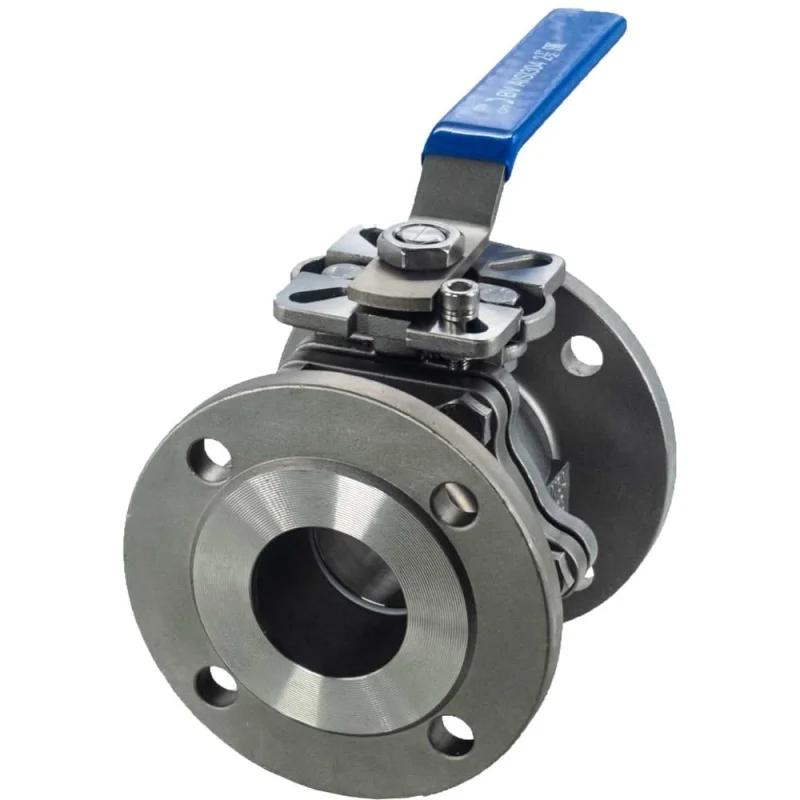 Кран шаровый фланцевый под привод NEWKEY нержавеющий (2PC), AISI316 DN65 (2_1/2), (CF8M), PN40 NK-BFtph(2PC)65/6