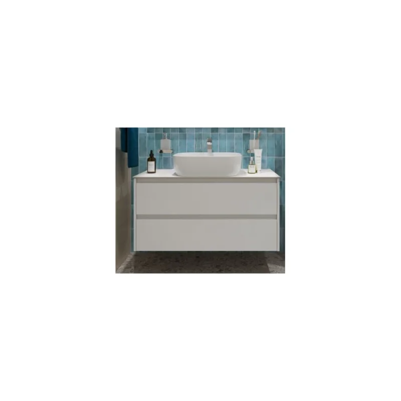 Подвесная тумба со столешницей и накладной раковиной BelBagno KRAFT 80 KRAFT80BO-KEPBO-1302-SET