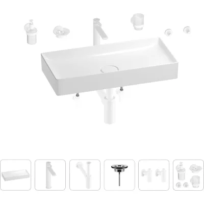 Раковина для ванной Wellsee Pure BY Wellsee в наборе 9 в 1 201006460