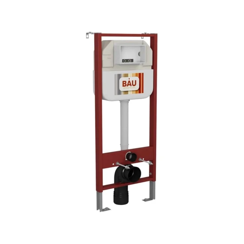 Комплект Bauedge BAU 6 в 1: усиленная инсталляция BAU IDEAL, унитаз подвесной безободковый Bau Dream, сиденье дюропласт микролифт, клавиша BAU Wheel антивандальная, нерж. сталь брашированная E458103-BL0001-E00118