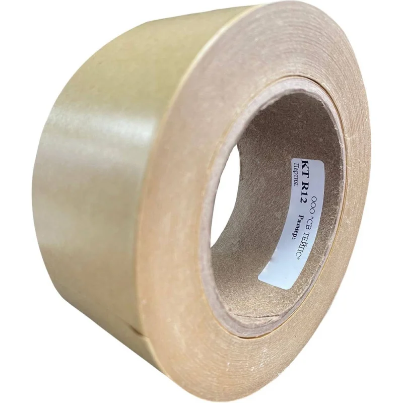 Лента из крафт бумаги SV Tapes KT R12 25мм*50м для монтажа и фиксации изделий из картона, пластика, бумаги, фольги и др, синтетический каучук KTR12002